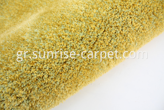 Microfiber and 150D Shagy Home Rug Carpet green & yellow 